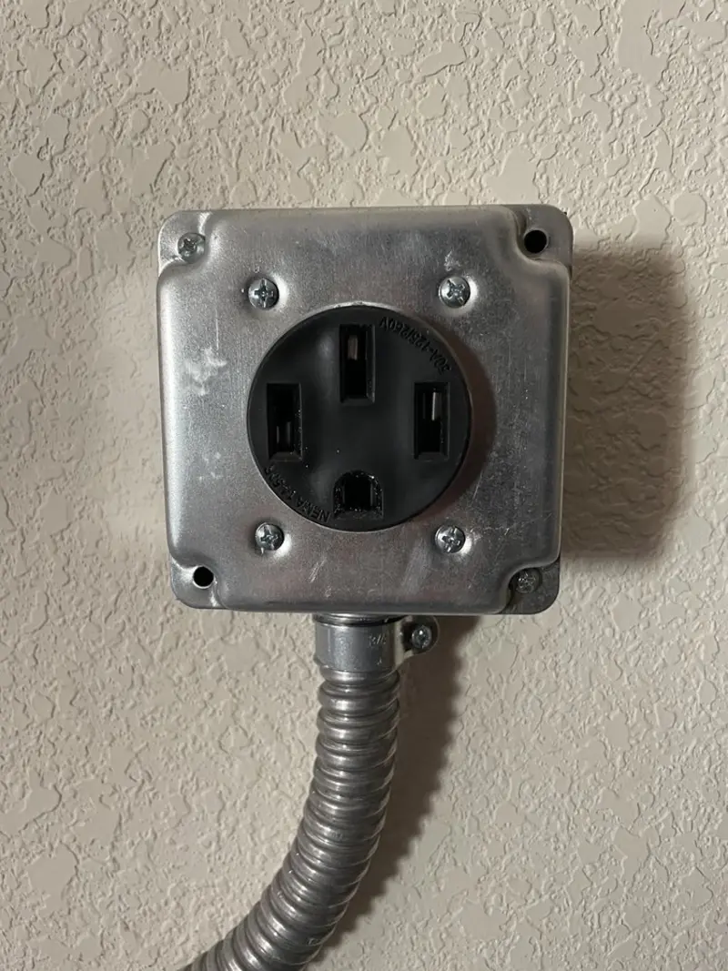NEMA 14-50 outlet installed for Electrical Panel Upgrade in Las Lomas
